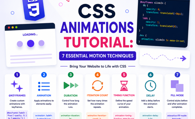 CSS animations tutorial – keyframes and transform hover example