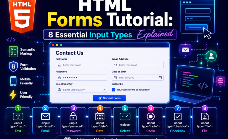 HTML forms tutorial – input fields and validation attributes example