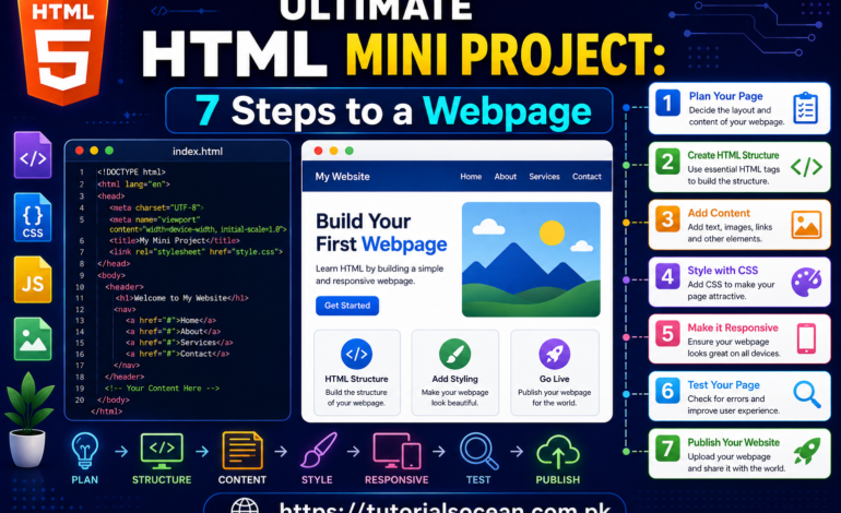  Ultimate HTML Mini Project: 7 Steps to a Webpage (Tutorial 08)