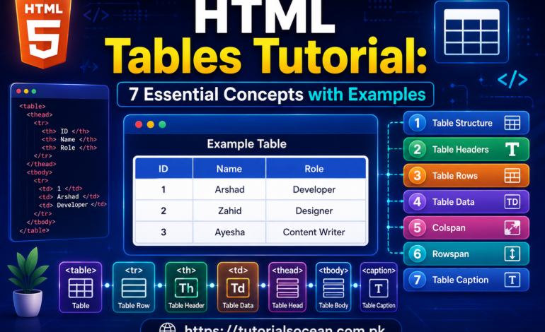  HTML Tables Tutorial: 7 Essential Concepts with Examples (Tutorial 4)