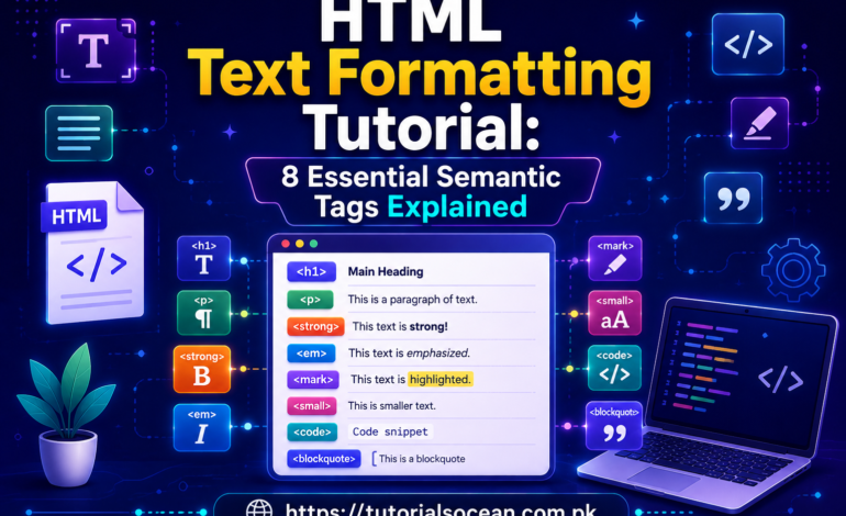  HTML Text Formatting Tutorial: 8 Essential Semantic Tags Explained (Tutorial 02)