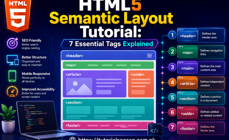  HTML5 Semantic Layout Tutorial: 7 Essential Tags Explained (Tutorial 6)