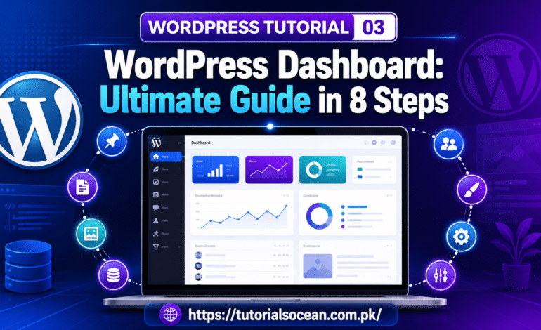 WordPress Dashboard admin panel layout for beginners