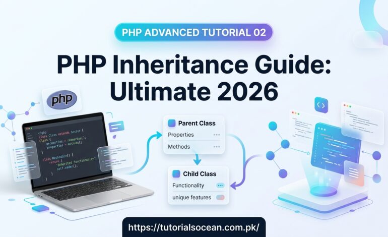PHP Inheritance constructor and access modifiers example code