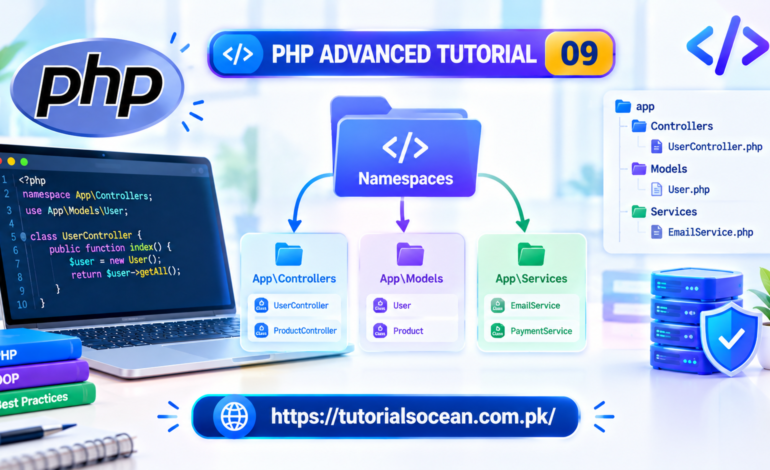 PHP Namespaces autoloading PSR-4 example code screenshot