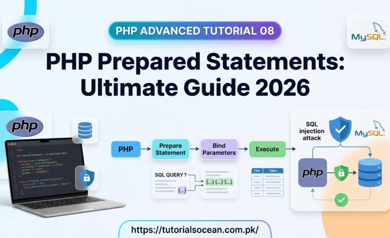 PHP Prepared Statements CRUD MySQLi example code screenshot